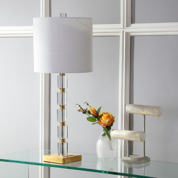 Claire 28.5" Crystal LED Table Lamp - JONATHAN Y